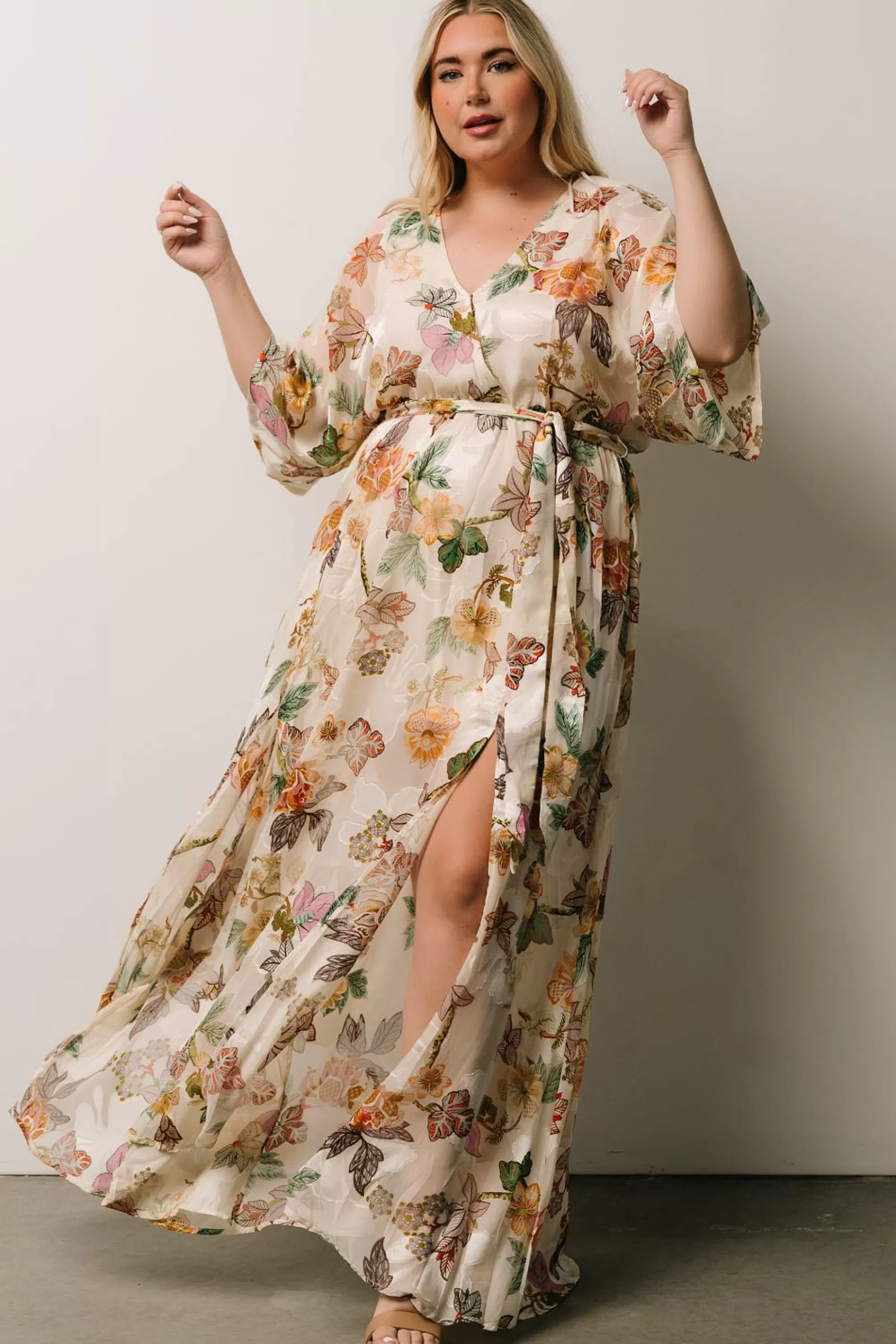 Baltic Born bump friendly | Corinth Maxi Dress | Jacquard Multi Floral