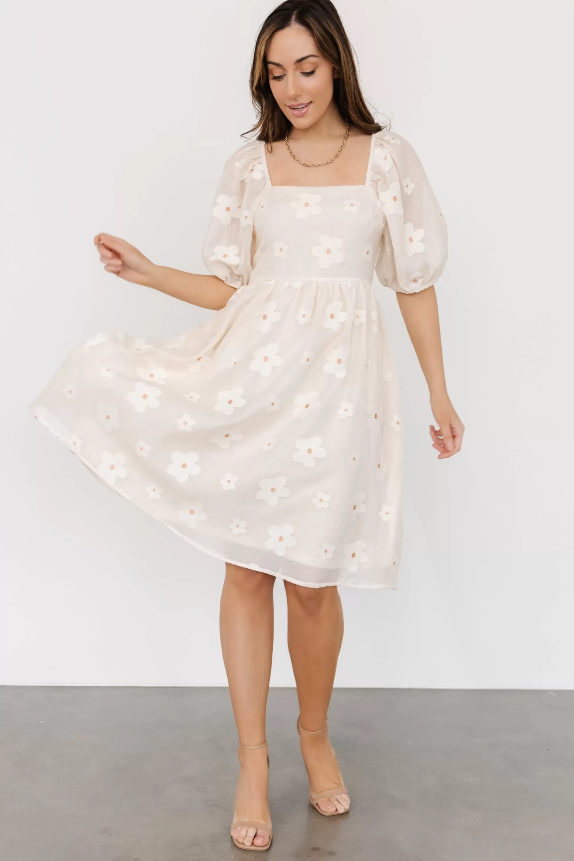 Baltic Born short dresses | Daisy Short Dress | Vintage Cream Floral