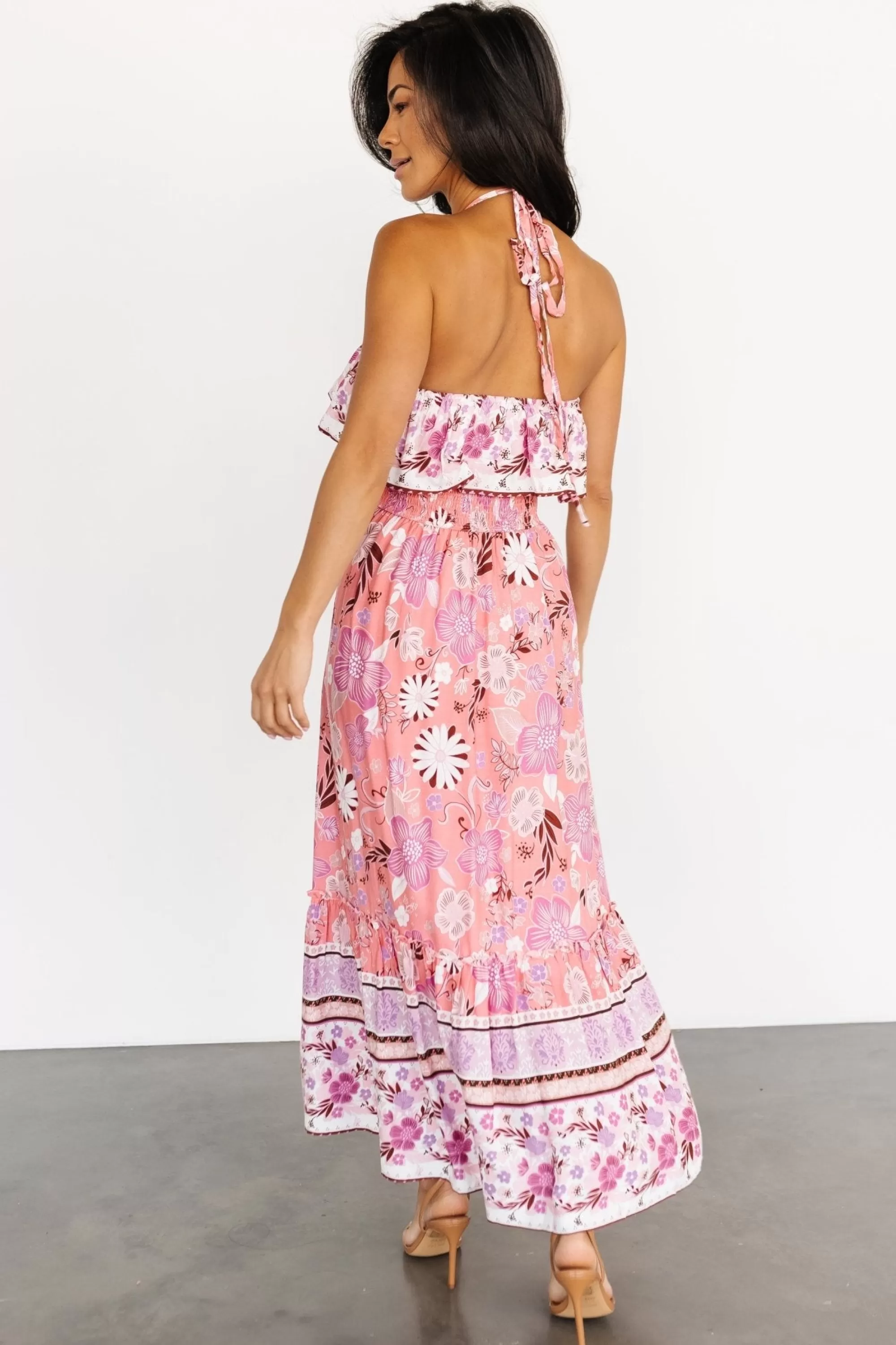 Baltic Born midi dresses | Dali Midi Dress | Coral + Orchid Floral