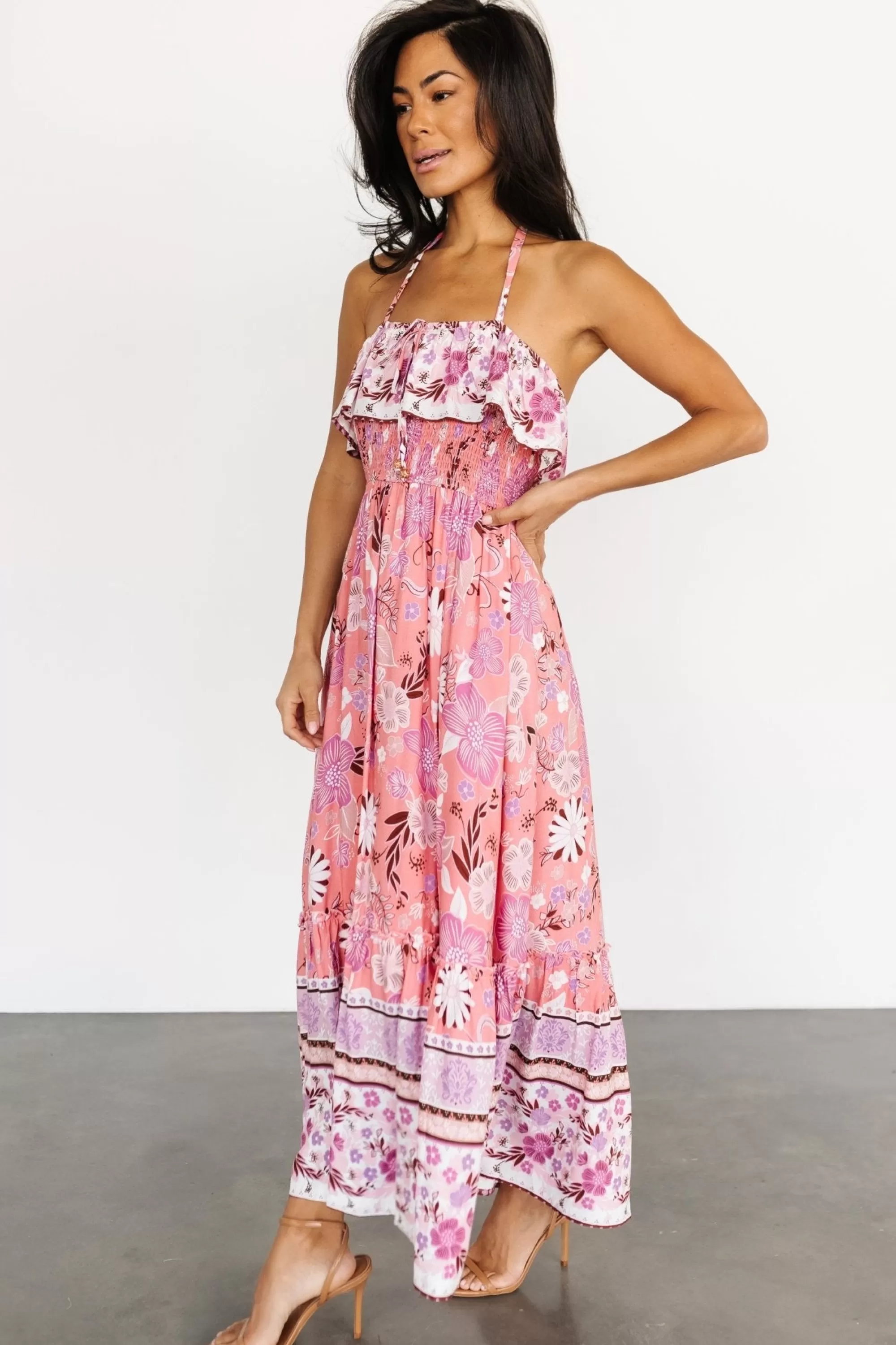 Baltic Born midi dresses | Dali Midi Dress | Coral + Orchid Floral