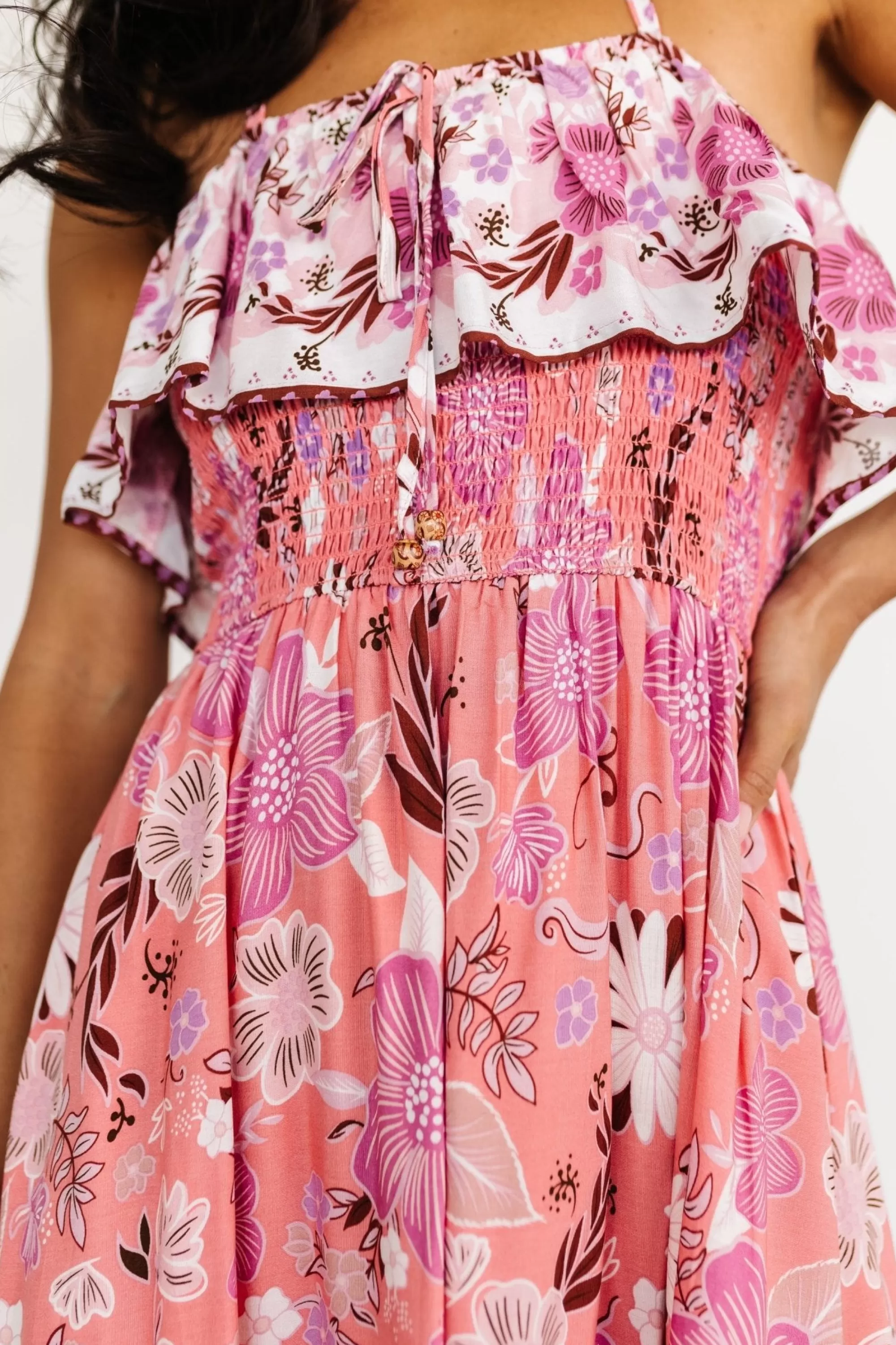 Baltic Born midi dresses | Dali Midi Dress | Coral + Orchid Floral
