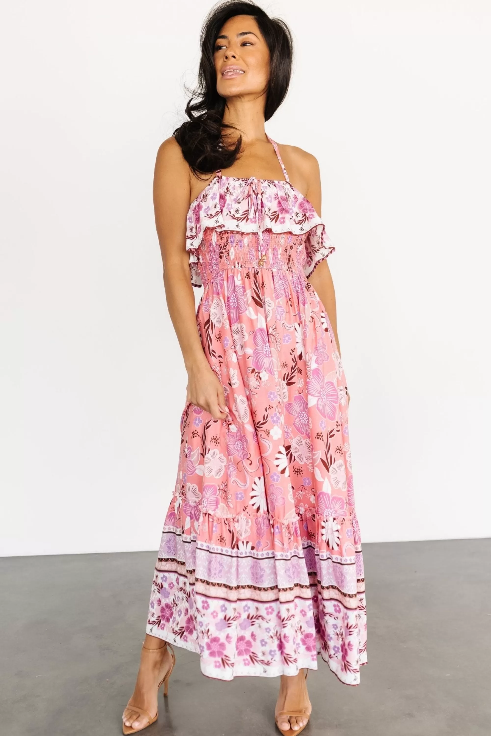 Baltic Born midi dresses | Dali Midi Dress | Coral + Orchid Floral