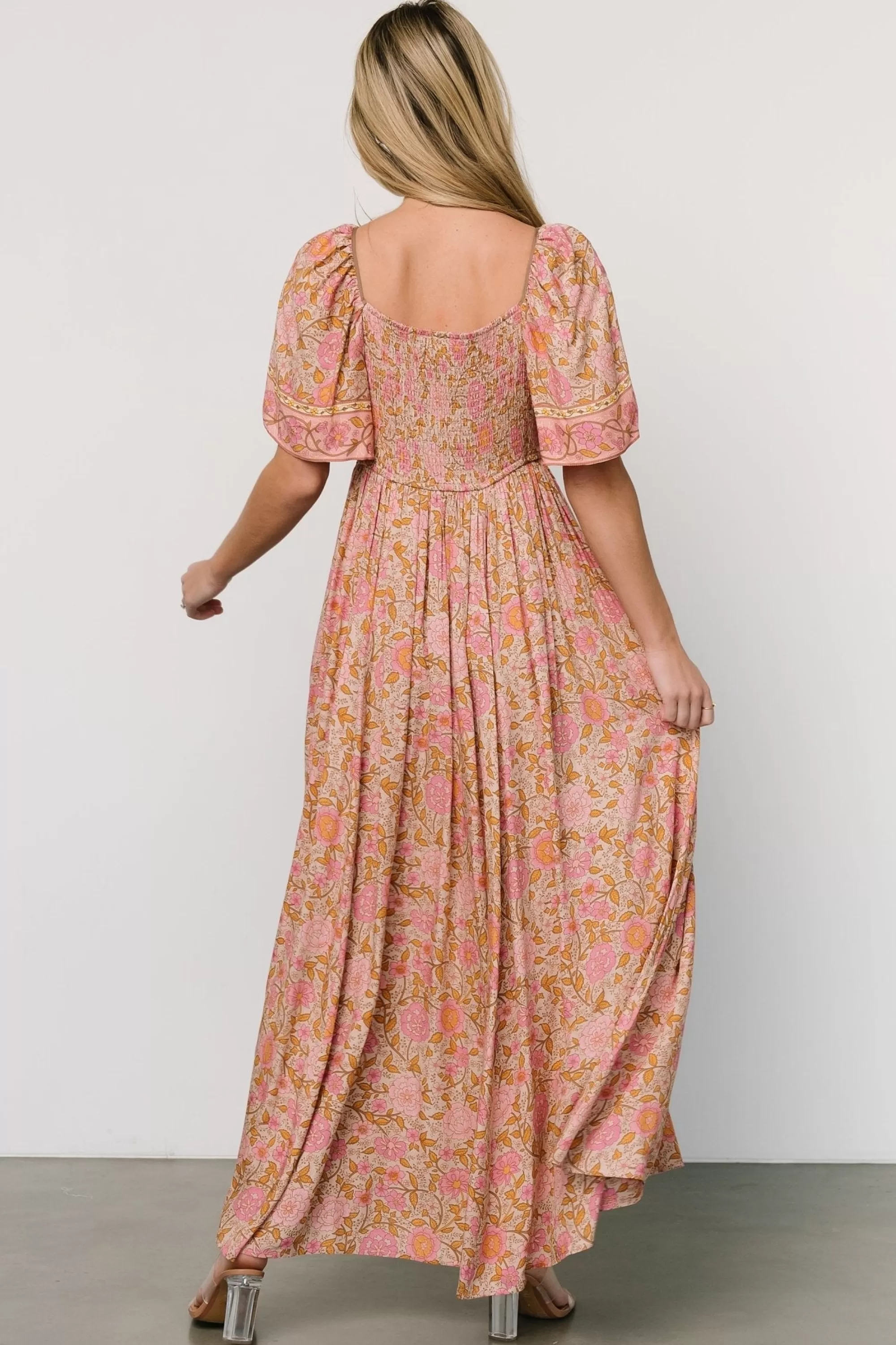 Baltic Born DRESSES | Evanthia Maxi Dress | Vintage Blush Print