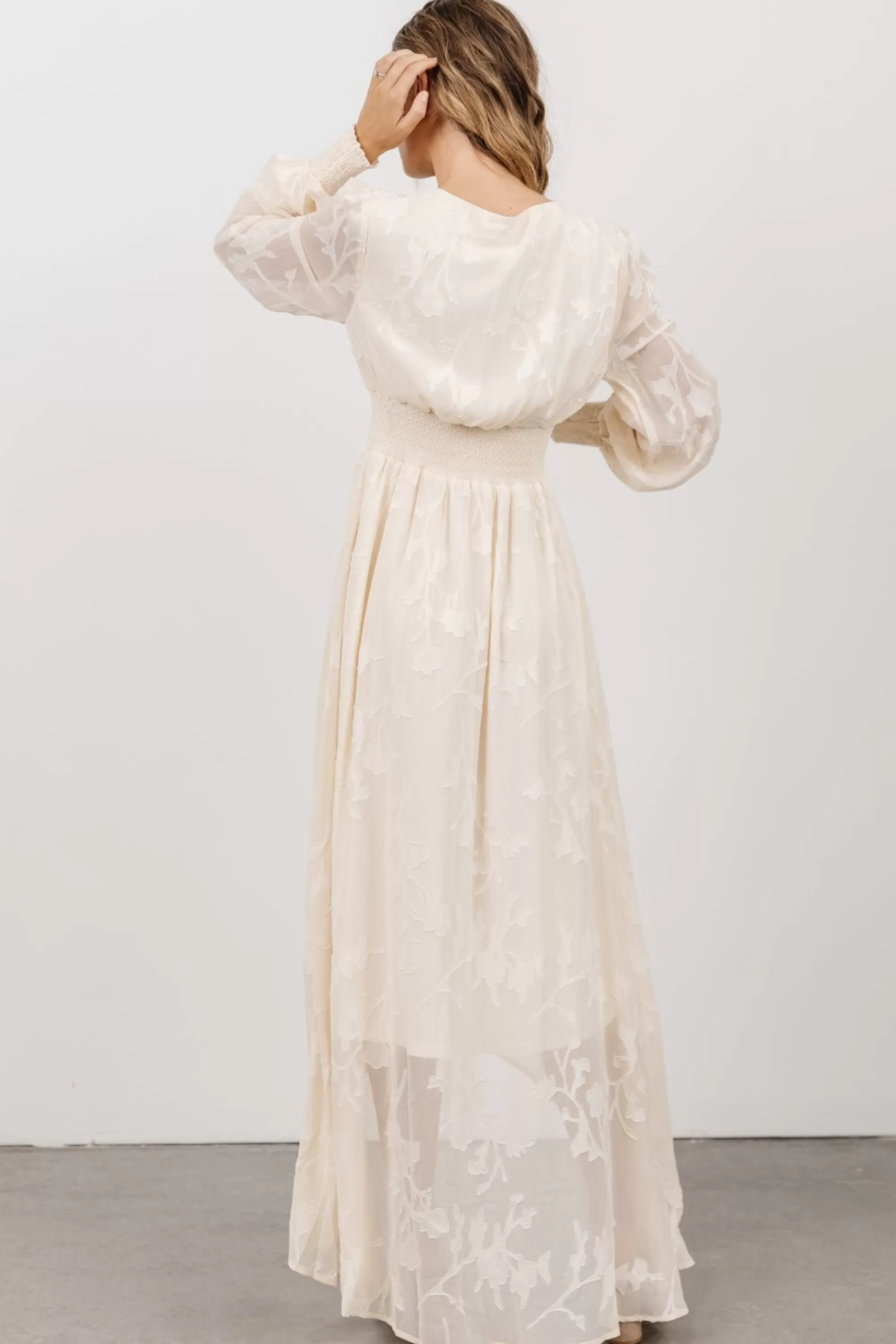 Baltic Born COMING SOON | Mayfair High Low Maxi Dress | Vintage Cream