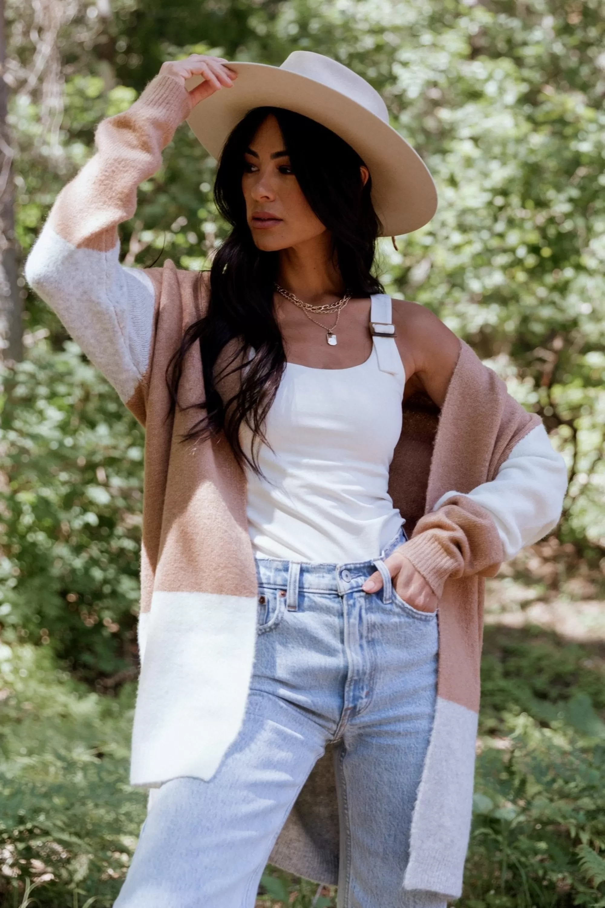 Baltic Born cardigans | Pierson Color Block Cardigan | Camel