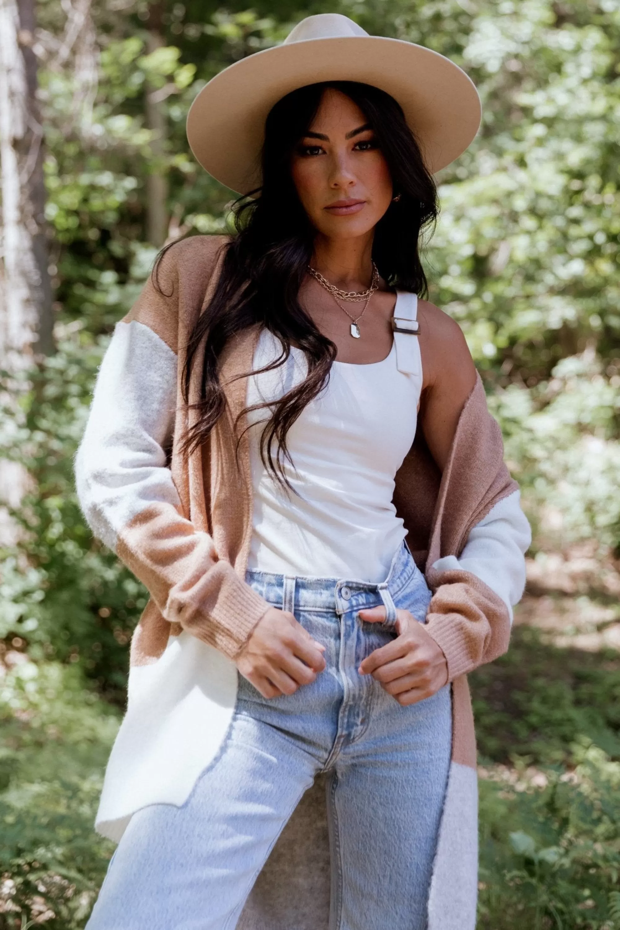 Baltic Born cardigans | Pierson Color Block Cardigan | Camel