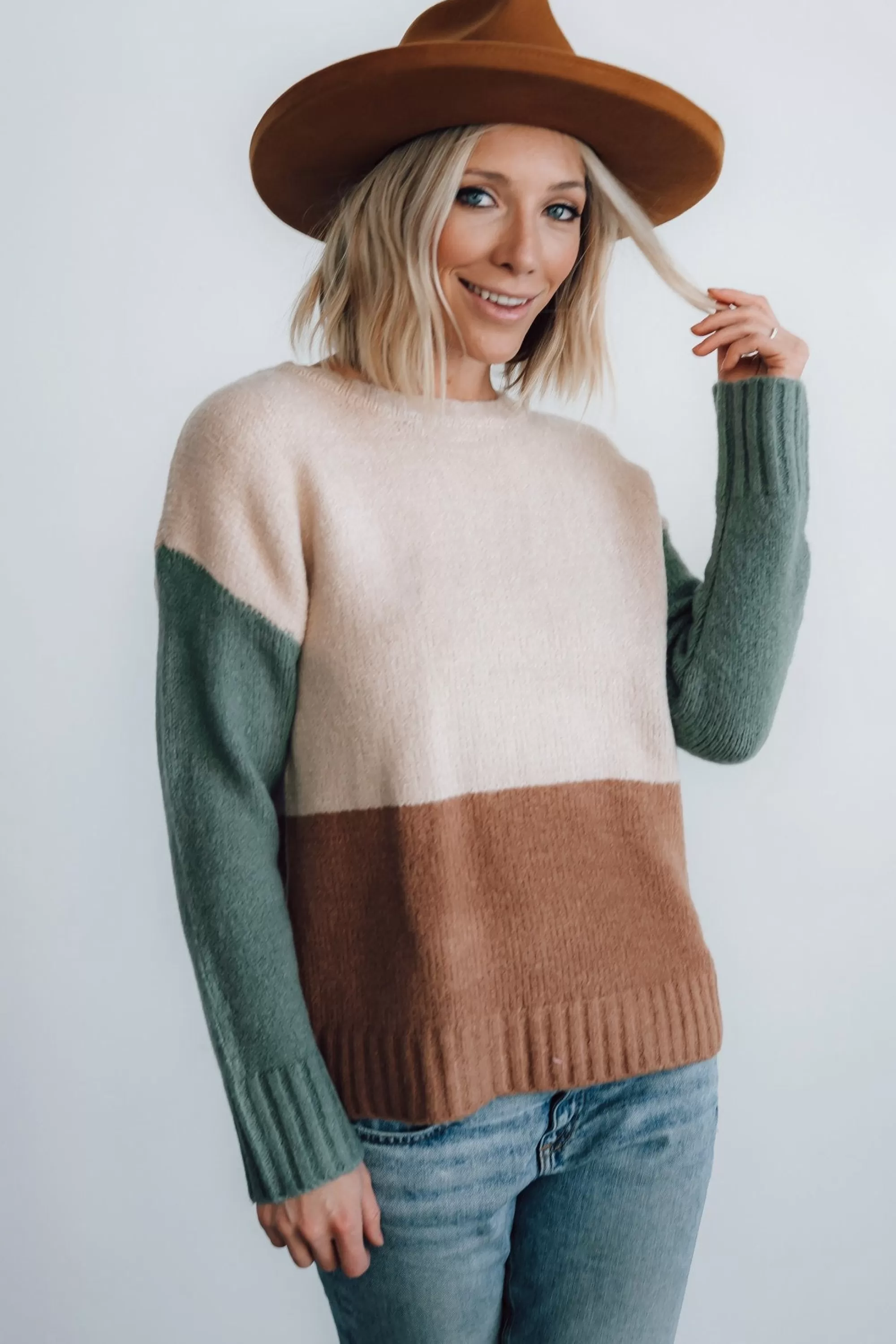 Baltic Born sweaters | Randi Color Block Sweater | Natural