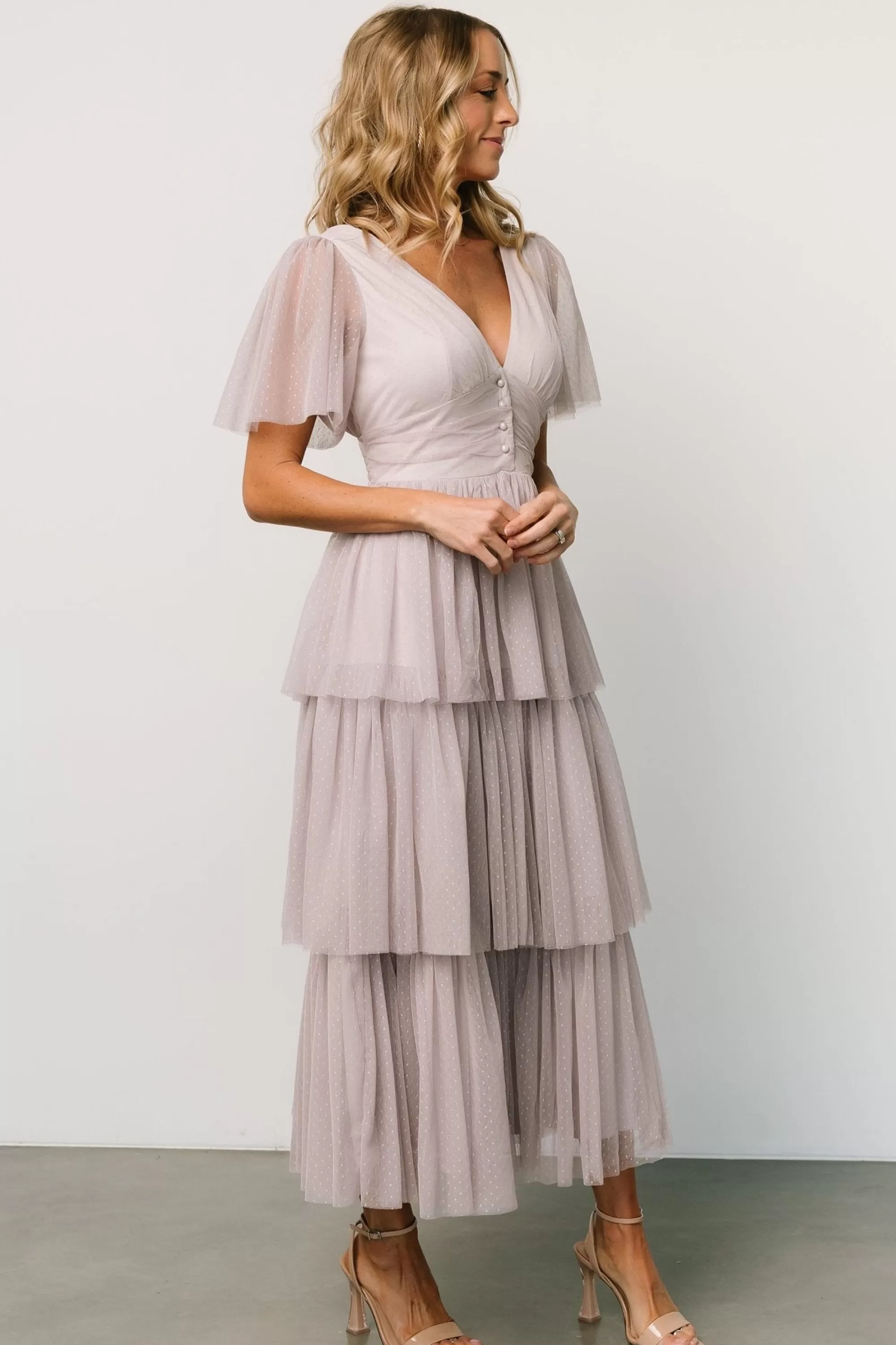 Baltic Born COMING SOON | Starlet Tiered Maxi Dress | Vintage Gray