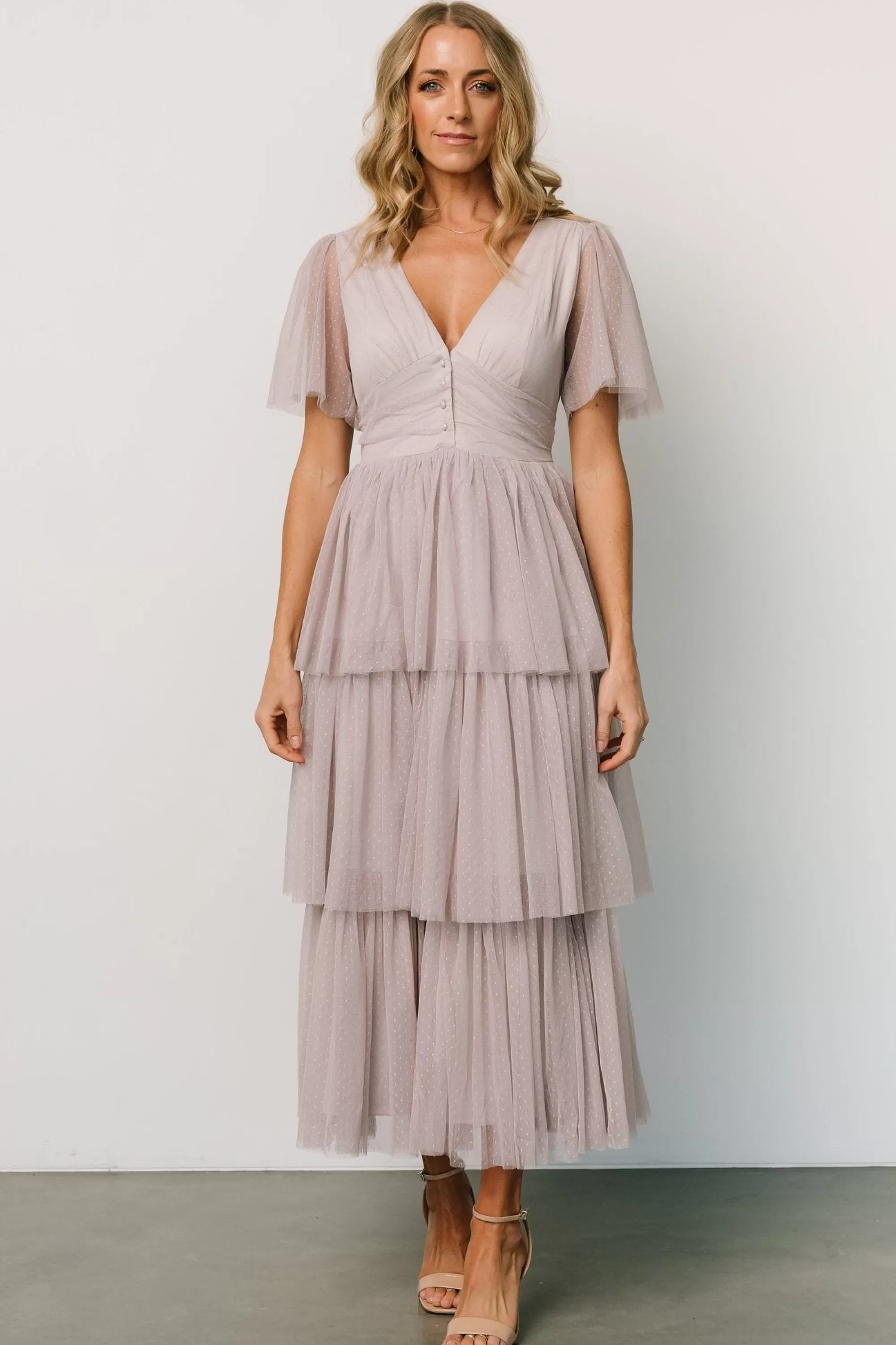 Baltic Born COMING SOON | Starlet Tiered Maxi Dress | Vintage Gray