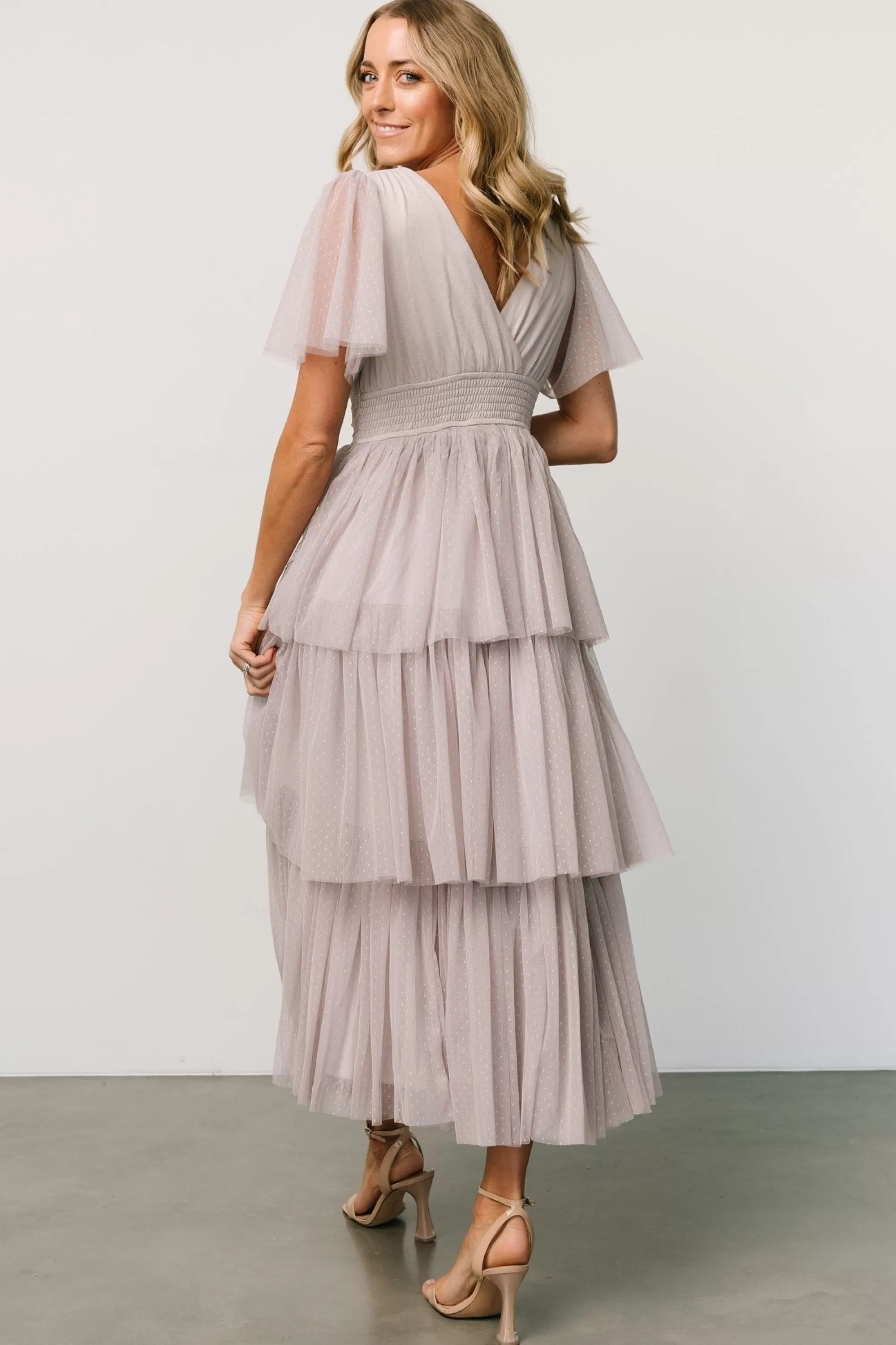 Baltic Born COMING SOON | Starlet Tiered Maxi Dress | Vintage Gray
