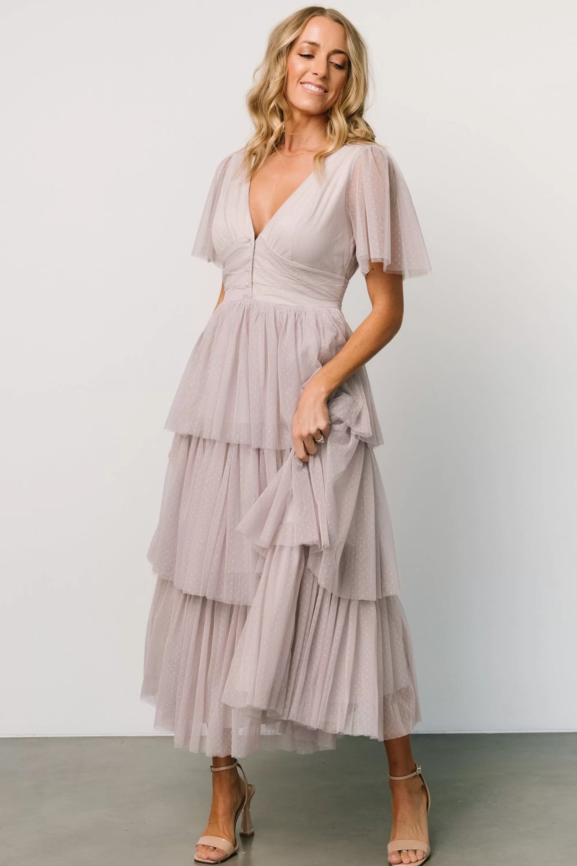 Baltic Born COMING SOON | Starlet Tiered Maxi Dress | Vintage Gray